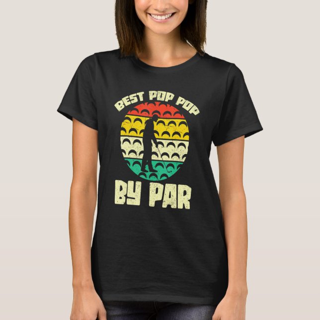 Bästa pop-position per pärongolfing Golfer Grandpa T Shirt (Framsida)