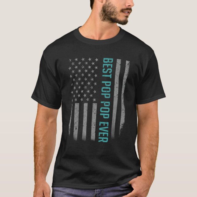 Bästa pop-representant någonsin amerikanska Flagga T Shirt (Framsida)