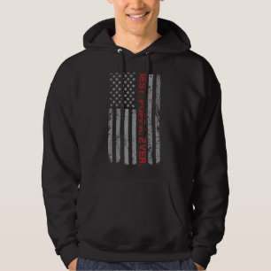 Bästa poppa någonsin, amerikansk Flagga för Pappa Hoodie