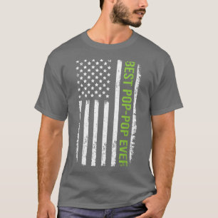 Bästa poppop någonsin amerikansk Flagga 4 juli Far T Shirt