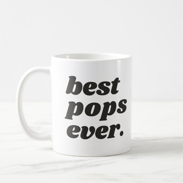 Bästa pops någonsin Fotokaffe Mugg (Vänster)