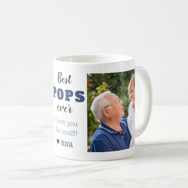 Bästa pops någonsin Kärlek dig 2 Kaffemugg (Framsida höger)