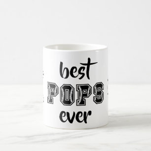 Bästa pops någonsin Personlig Baseball-tema Kaffemugg