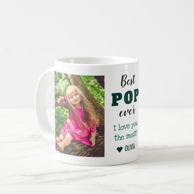 Bästa popup-fönster någonsin Kärlek dig mest Grönt Kaffemugg (Framsida vänster)