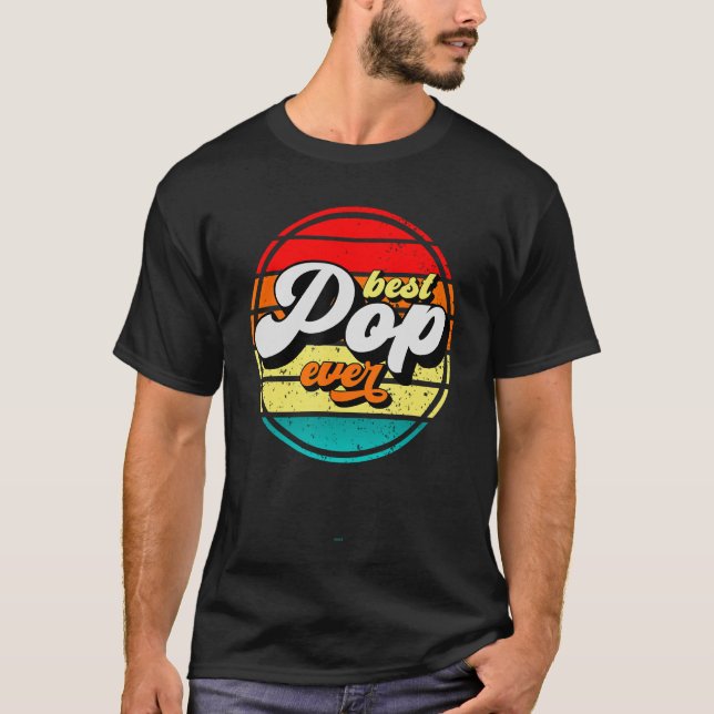 Bästa popup någonsin Far-dagen Grandpa Retro-Vinta T Shirt (Framsida)