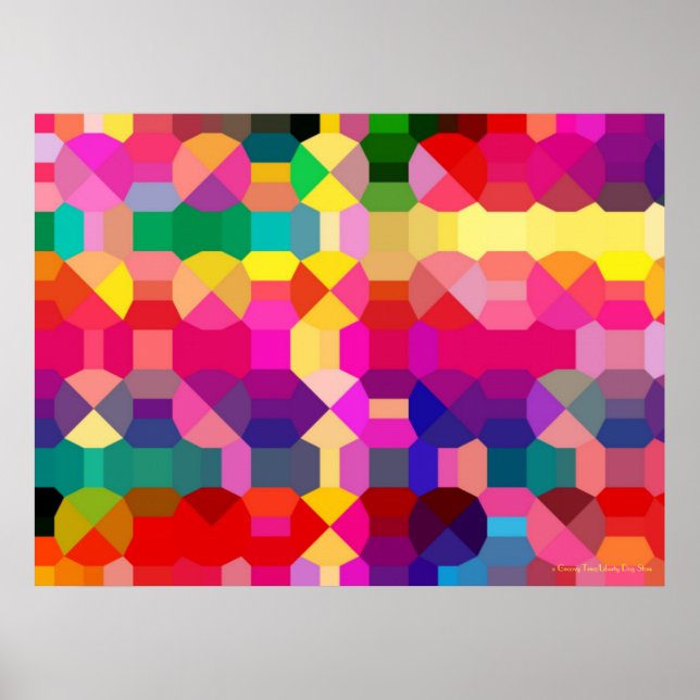 BÄSTA POSTER - RAINBOW GEOMETRIC ART - GIFTS (Framsidan)