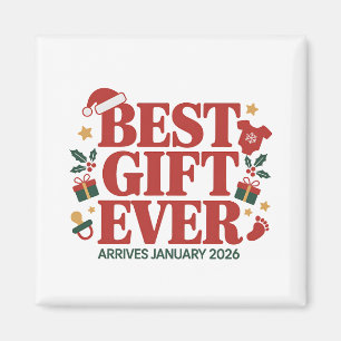 Bästa presenten anländer i januari 2026 Julpar Magnet