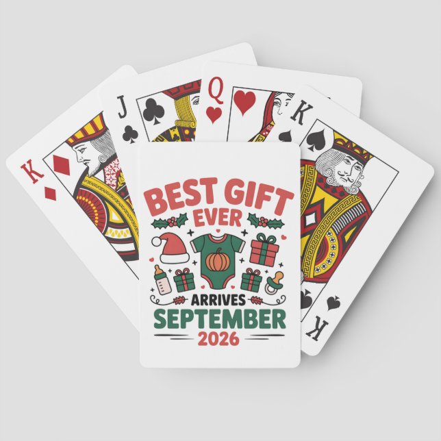 Bästa presenten anländer i september 2026 jul   casinokort (Baksidan)