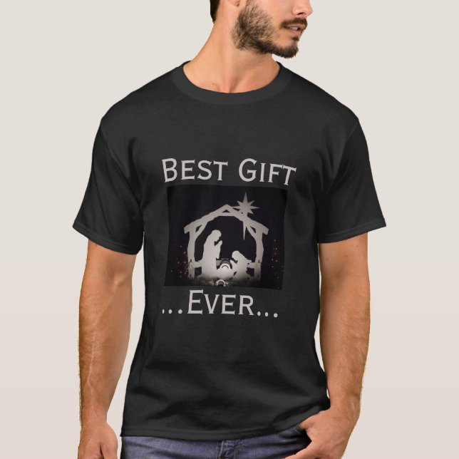 Bästa presenten någonsin jul svart t-shirt (Framsida)