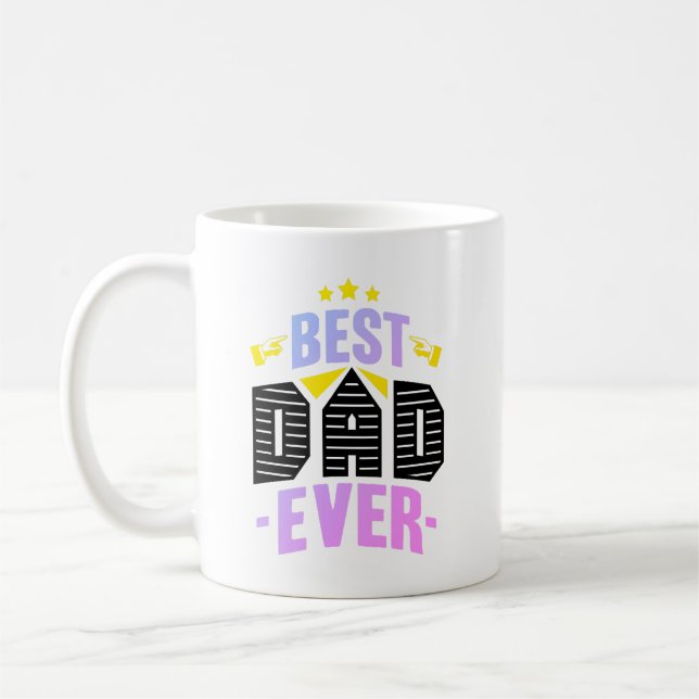 Bästa presenten till pappa från dotter son barn kaffemugg (Vänster)