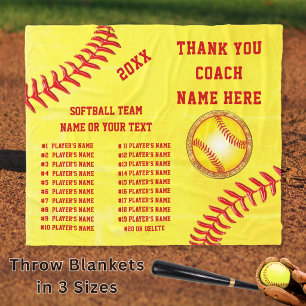 Bästa presentidéer till softbollstränare, Personli Fleecefilt