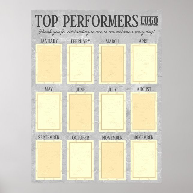 Bästa prestandaragenten för månadsfotot visning poster (Framsidan)