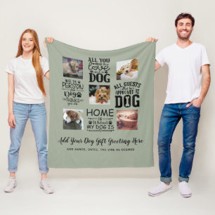 BÄSTA PRISER! Hundägare citerar PHOTO COLLAGE Gift Fleecefilt