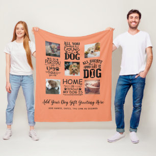 BÄSTA PRISER! Hundägare citerar PHOTO COLLAGE Gift Fleecefilt