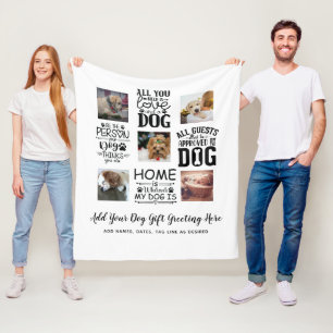 BÄSTA PRISER! Hundägare citerar PHOTO COLLAGE Gift Fleecefilt