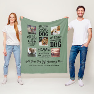BÄSTA PRISER! Hundägare citerar PHOTO COLLAGE Gift Fleecefilt