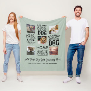 BÄSTA PRISER! Hundägare citerar PHOTO COLLAGE Gift Fleecefilt