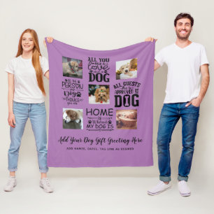BÄSTA PRISER! Hundägare citerar PHOTO COLLAGE Gift Fleecefilt