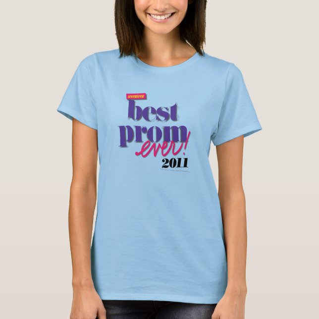 Bästa Prom någonsin - Lila Tee Shirt (Framsida)