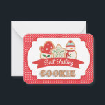 Bästa provsmakare - pris anteckningskort<br><div class="desc">Den här bästa smakkakan tilldelas personen på din cookie-utväxling med de flesta röster för bästa cookie. Koordinerar med de andra produkterna i samlingen för utbyte av julcookie.</div>