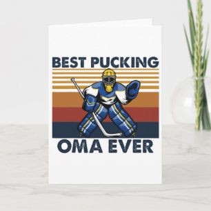 Bästa puckande mormor någonsin Roligt hockeymormor Kort