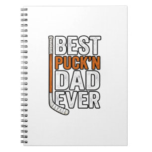 Bästa Puck'n Pappa Någonsin Hockey Pappa Vektor De Anteckningsbok