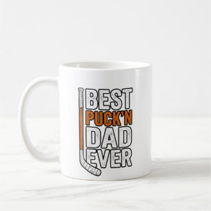 Bästa Puck'n Pappa Någonsin Hockey Pappa Vektor De Kaffemugg