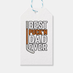 Bästa Puck'n Pappa Någonsin Hockey Pappa Vektor De Presentetikett