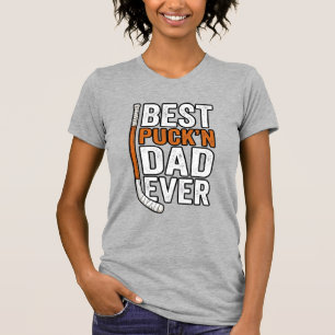 Bästa Puck'n Pappa Någonsin Hockey Pappa Vektor De T Shirt
