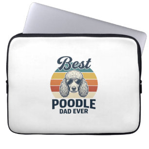 Bästa Pudel Pappa Någonsin Vintage Gravyr Hund Trö Laptop Fodral