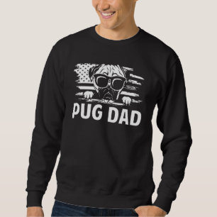 Bästa Pug Pappa någonsin för Pug Hund Pet Manar pa Lång Ärmad Tröja