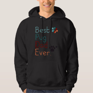 BÄSTA PUG PAPPA NÅGONSIN I kärlek, PUG-gåva TILL P Hoodie