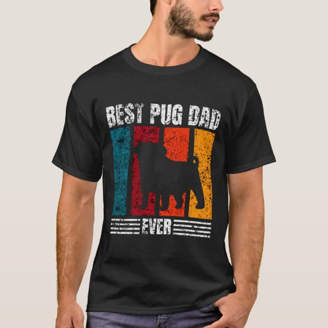 Bästa Pug Pappa Någonsin Klassisk  538 T Shirt (Framsida)