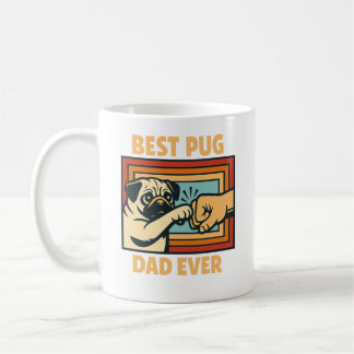 Bästa Pug Pappa Någonsin Pug Ägare Pug Älskare Far Kaffemugg
