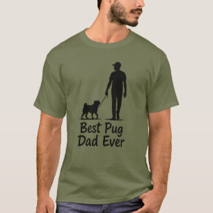 Bästa Pug Pappa någonsin T-Shirt - Lustigt Pug Äls