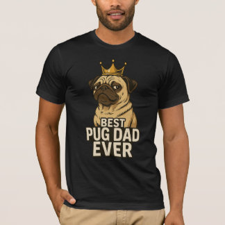 Bästa Pug Pappa någonsin T-Shirt - Lustigt Pug Äls