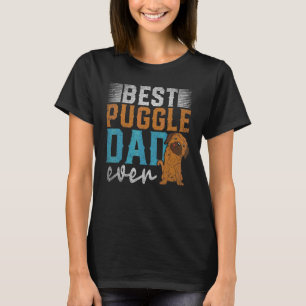 Bästa Puggle Pappa Någonsin Hund Husdjur Fars Dag T Shirt