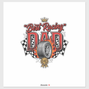 Bästa Racing Pappa Vintage Däck Fars Dag Klistermärken