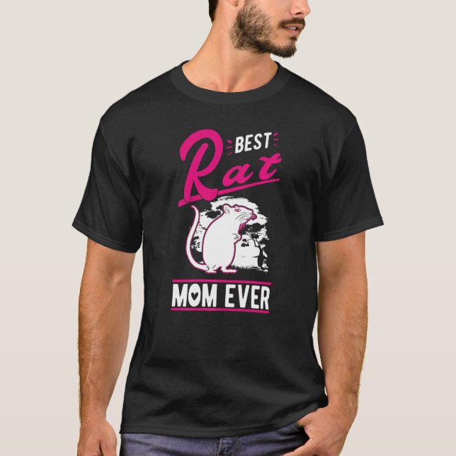 Bästa Råtta Mamma någonsin T Shirt (Framsida)