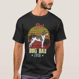 Bästa Råtta Terrier Pappa Alltid pappa Hund älskar T Shirt