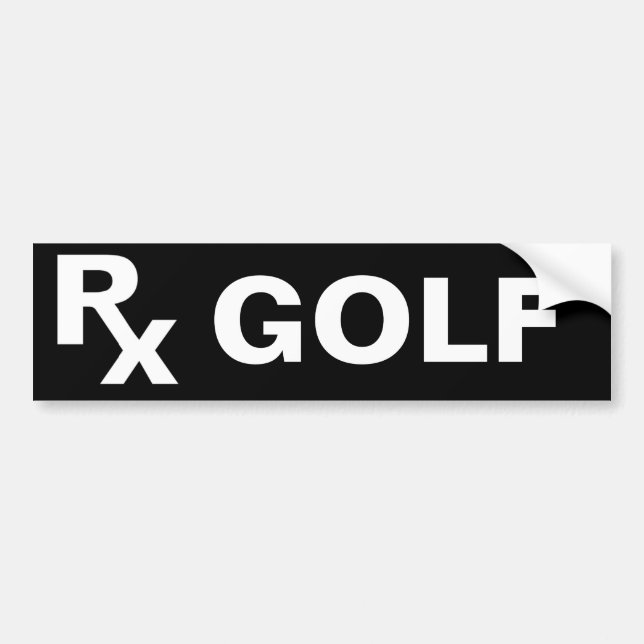BÄSTA recept - RX GOLF - Sport Bildekal (Framsidan)