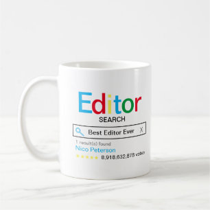 Bästa redigeraren någonsin sökmotorresultat med na kaffemugg