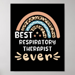 Bästa respiratoriska terapi Leopard Rainbow Gi Poster
