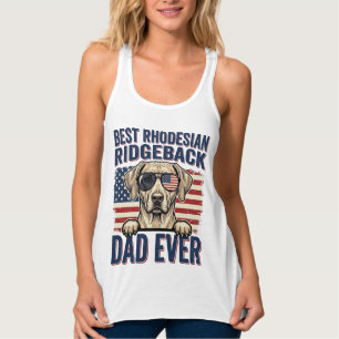 Bästa Rhodesian Ridgeback Pappa Någonsin Vintage H Linne Med Racerback