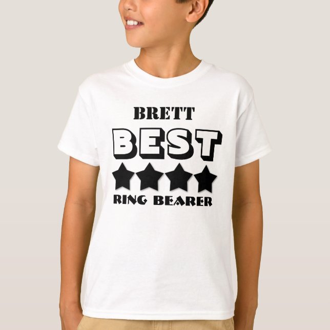 Bästa RING-BEARER-Bröllopsfest för V04 T Shirt (Framsida)