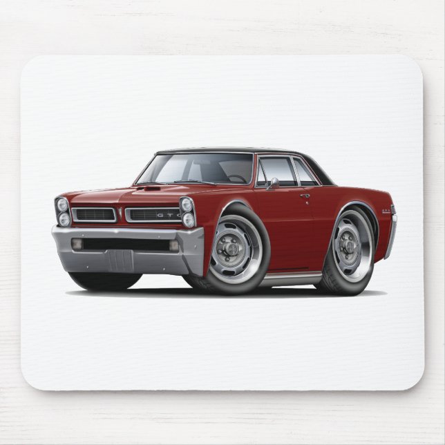 Bästa Rödbrun-Svart för 1965 GTO Musmatta (Framsidan)