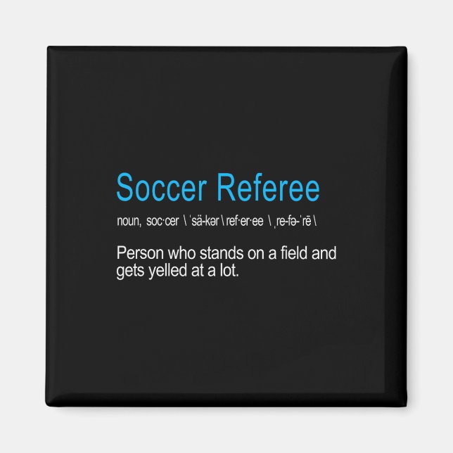 Bästa roliga domardefinition för fotboll Roligt Gi Magnet (Framsidan)
