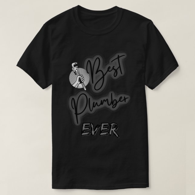 Bästa rörmokare någonsin t shirt (Design framsida)