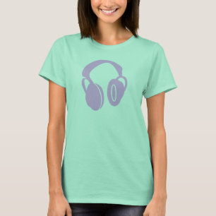Bästa rosa Headphone T Shirt