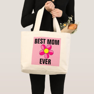 BÄSTA ROSA MAMMA NÅGONSIN JUMBO TYGKASSE